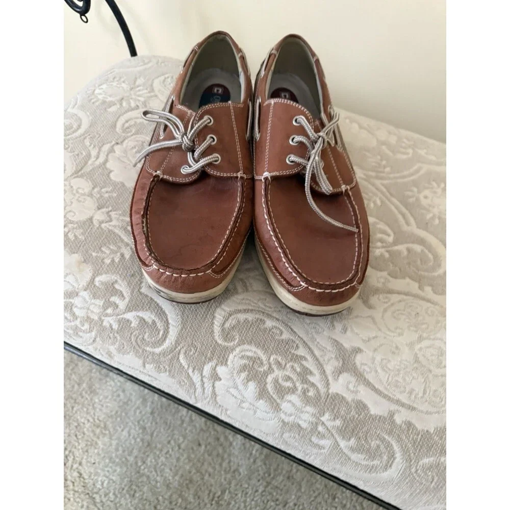 Chaps Leather Boat Shoes Men Size 13W